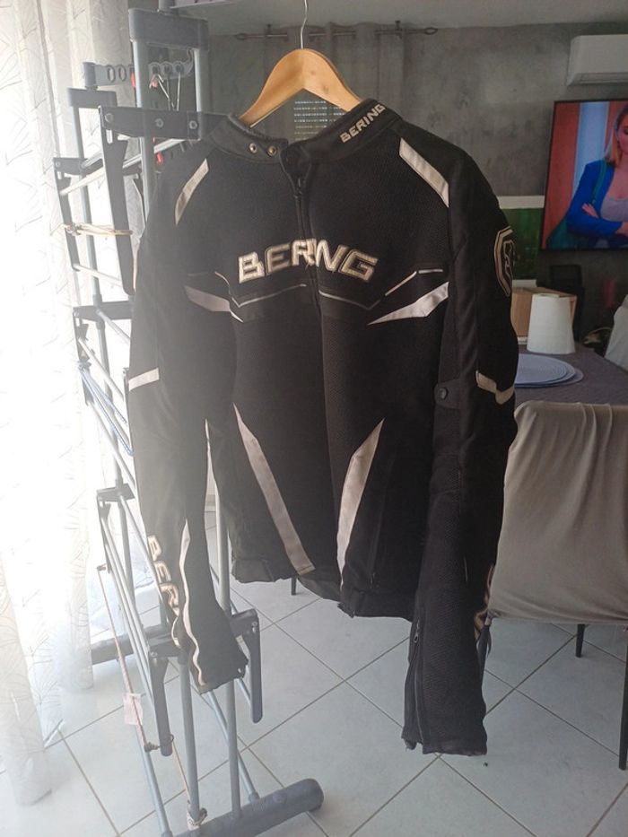 Blouson cuir moto semi été/hiver taille 2XL bon état