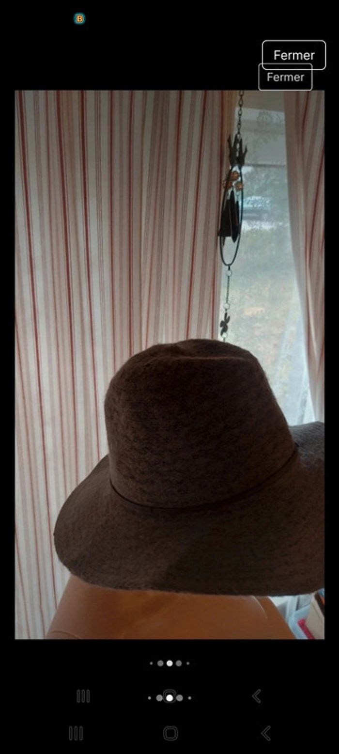 Chapeau femme gris création Française 58cm - photo numéro 6