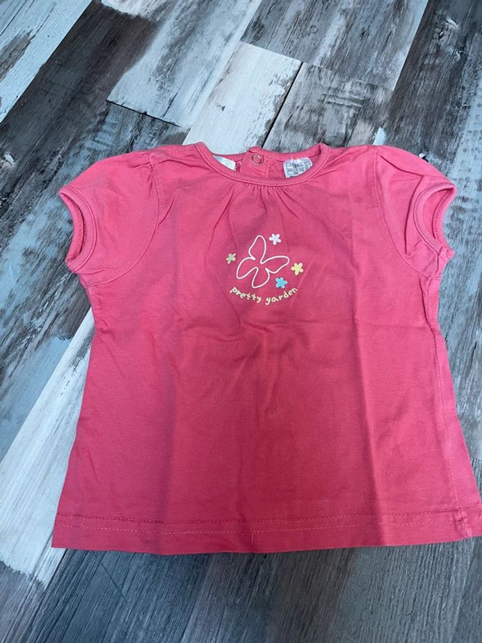 Très joli lot t-shirt été fille 12 mois - photo numéro 3