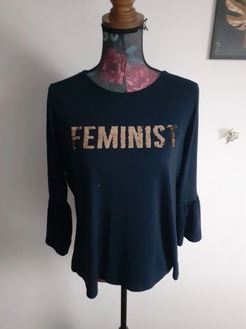 Tee-shirt manches frou-frou L