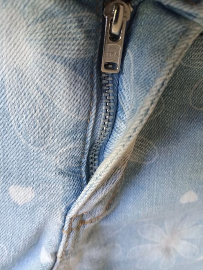 Short en jean bleu à fleurs, 6 ans - In extenso - photo numéro 5