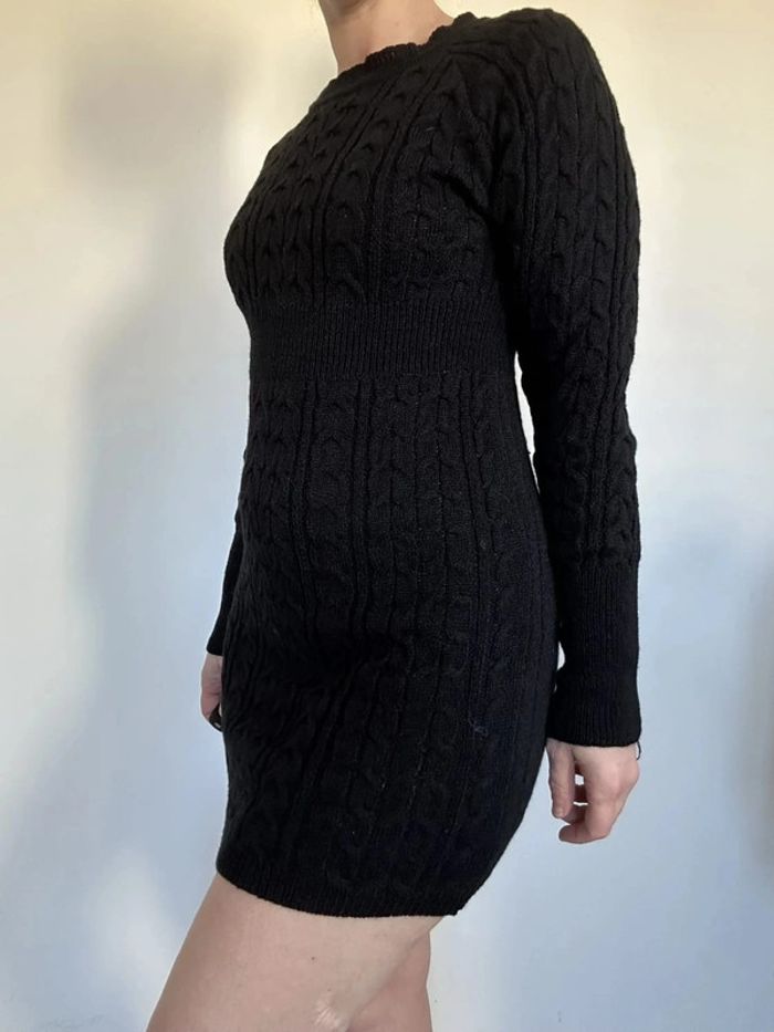 Robe pull torsadée noire Vintage Dressing - Taille 36/38, Très bon état 💖 - photo numéro 9