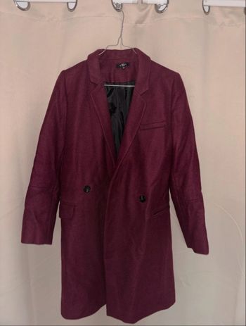 Manteau long bordeaux
