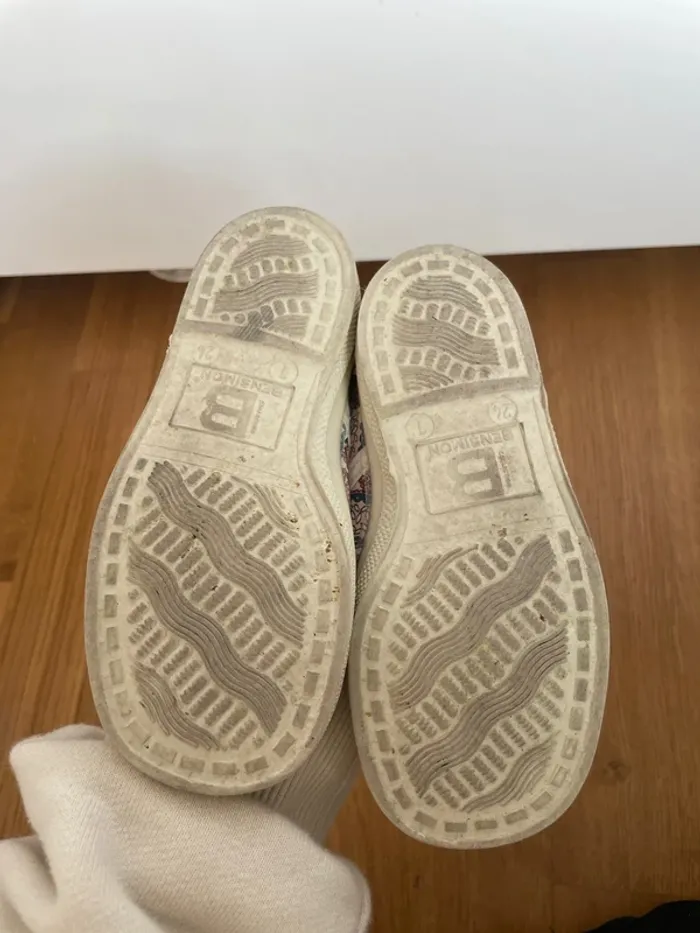 Baskets Bensimon en toile taille 24 - photo numéro 2