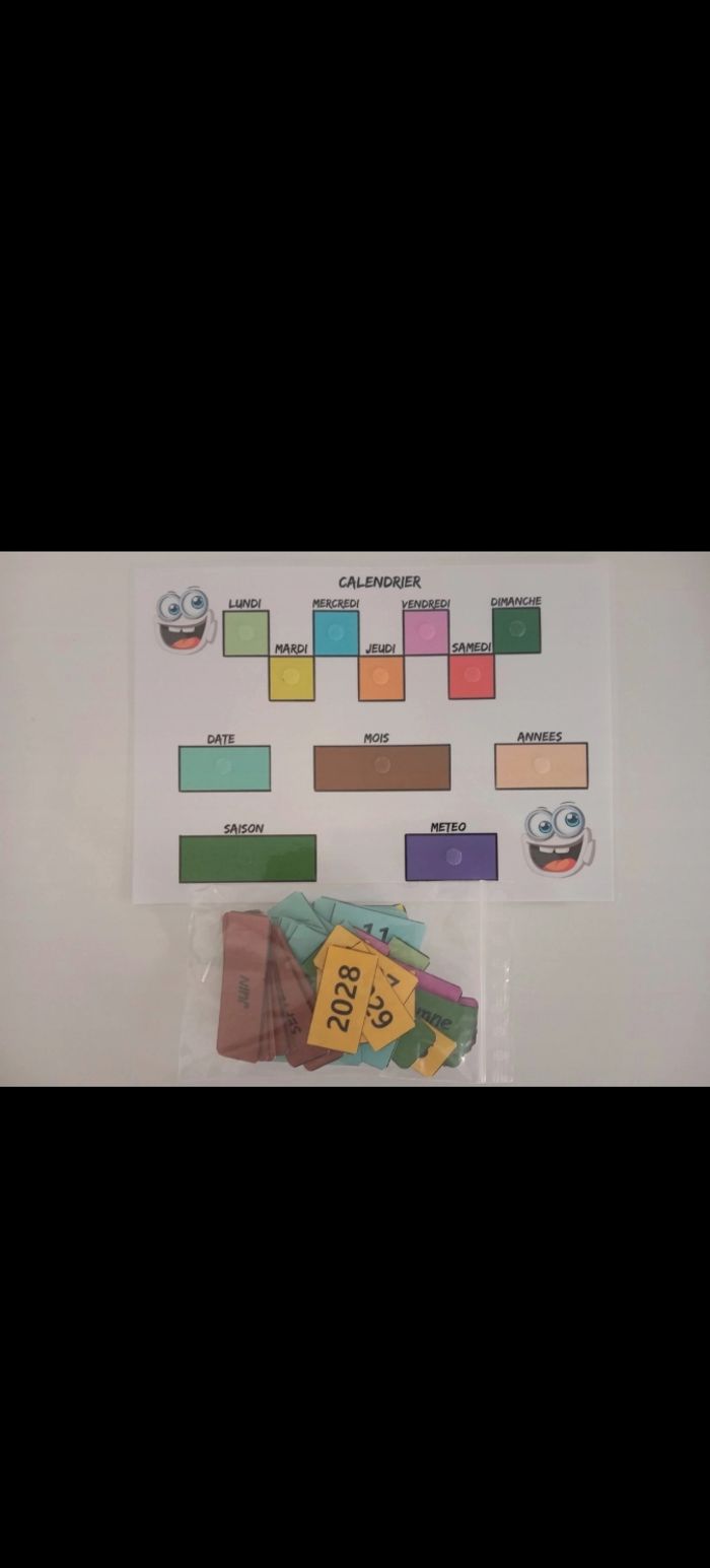 Calendrier conçu pour les enfants - photo numéro 2