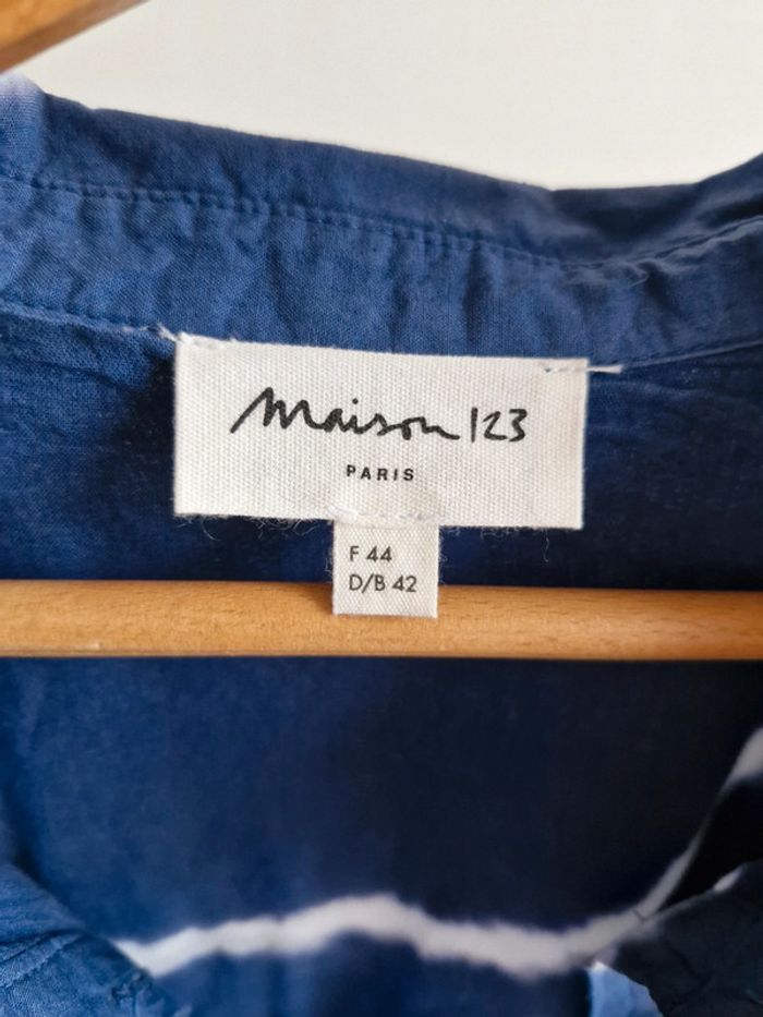 Maison 123 robe longue tie and dye bleu marine - photo numéro 2