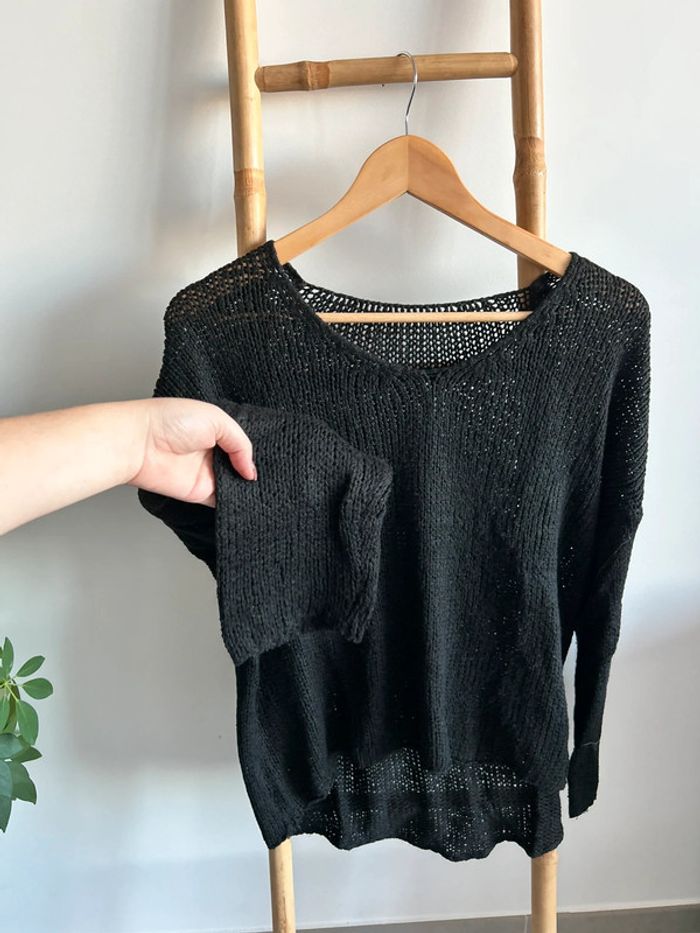 Pull maille noir - photo numéro 2