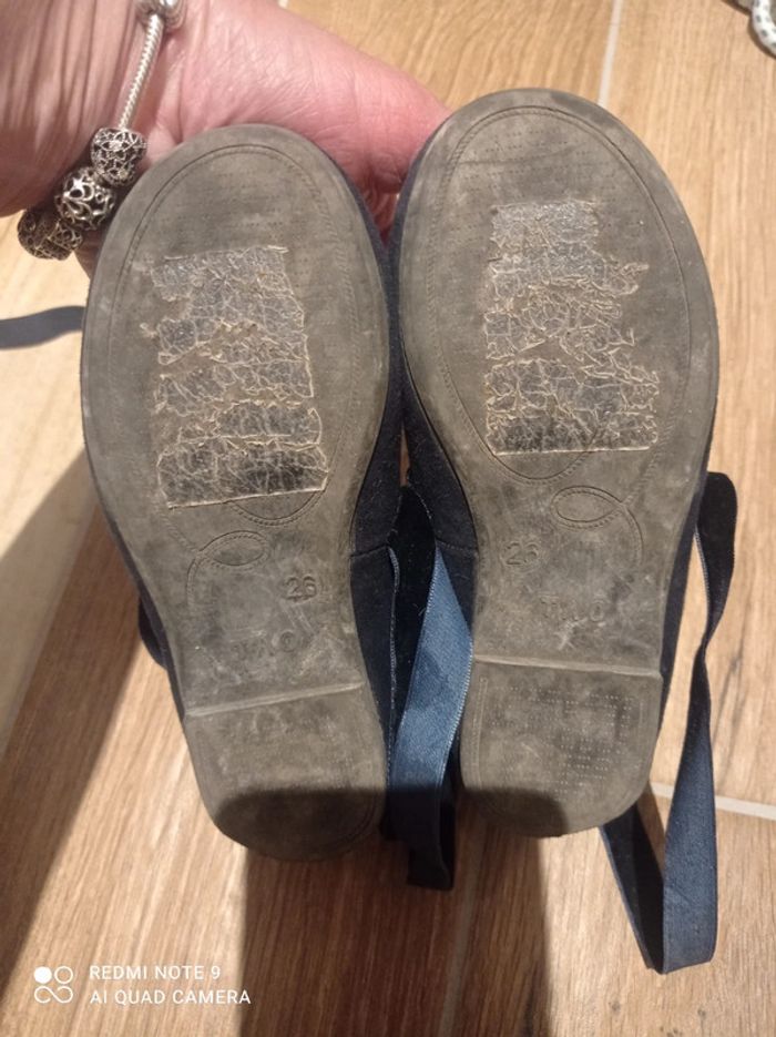 Ballerines suédine marine Tape à l'oeil t.26 - photo numéro 4