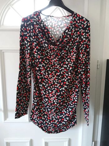 Tunique noire à pois