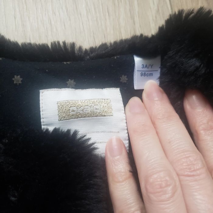 Gilet sans manche noir effet moumoute 3 ans - photo numéro 2