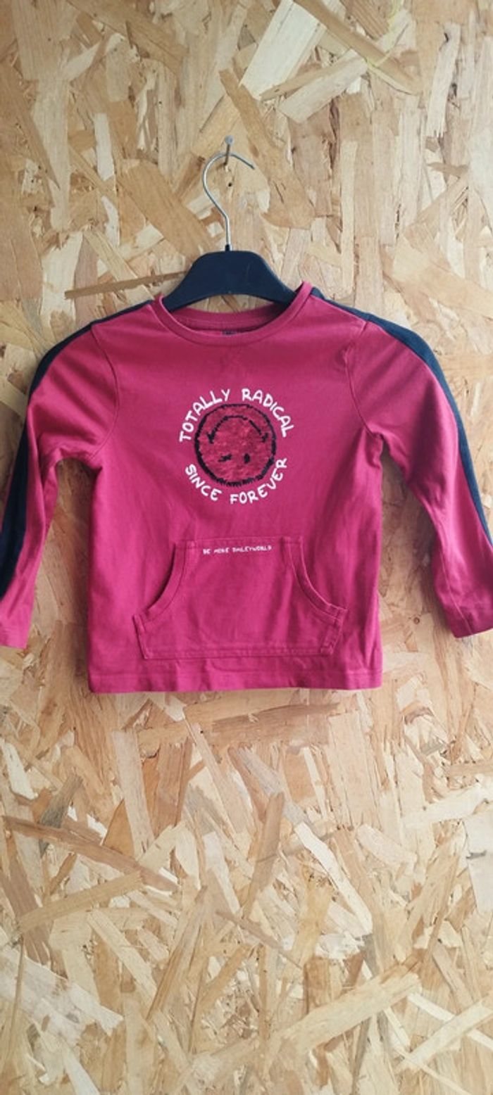 T-shirt manches longues smiley - photo numéro 2
