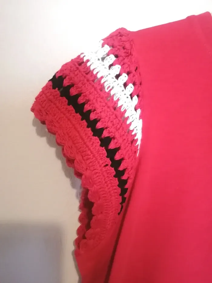 Maillot coton manches courtes crochet taille M neuf - photo numéro 3