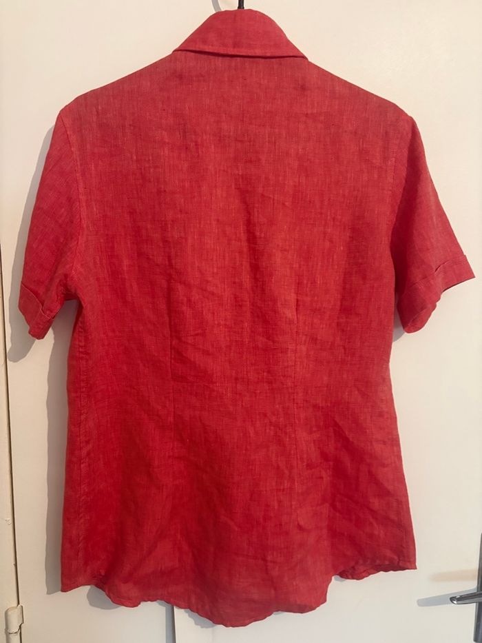 Chemise lin rouge - photo numéro 2