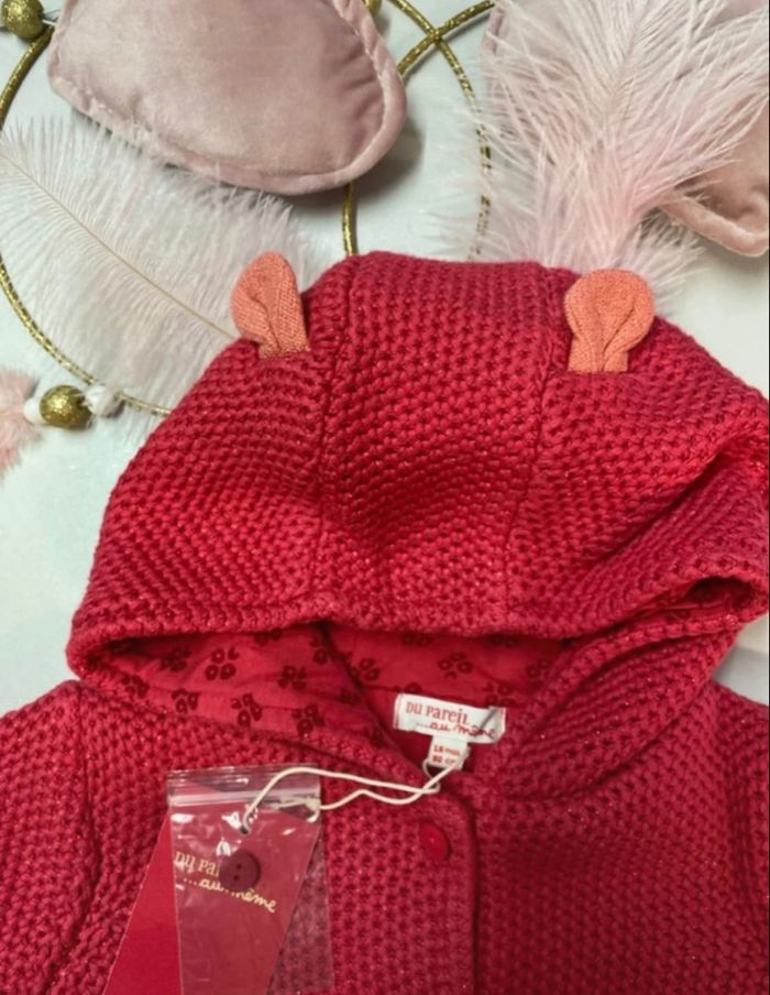 Gilet chaud bébé fille - neuf - Dpam - Taille 18 mois - photo numéro 4