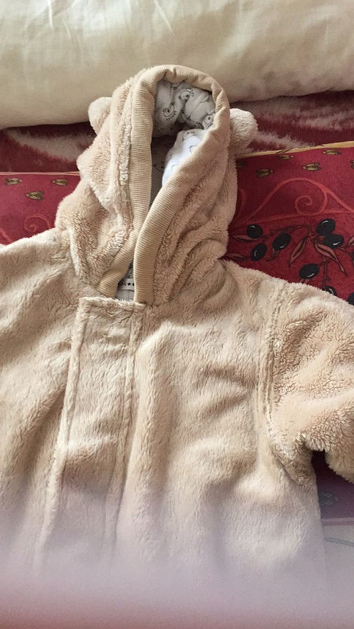 Combi pilote polaire beige 74cms - photo numéro 2