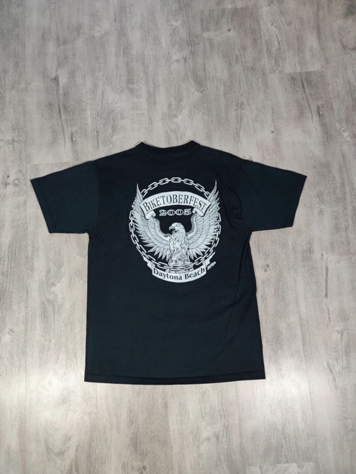 T-shirt Biketoberfest Daytona Beach 2005 Aigle Y2k Noir Taille M Homme - photo numéro 5