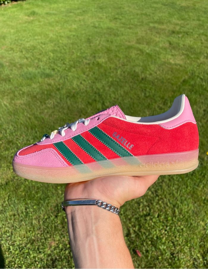 Adidas Originals Gazelle Better Scarlet Bliss Pink Dark Green - 38 - photo numéro 2