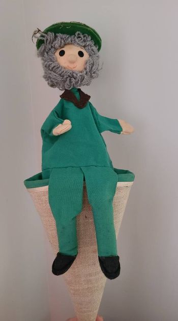 Chasseur grande marotte marionnette Marionnette pop-up vintage en forme de cône de 20 pouces sur bât