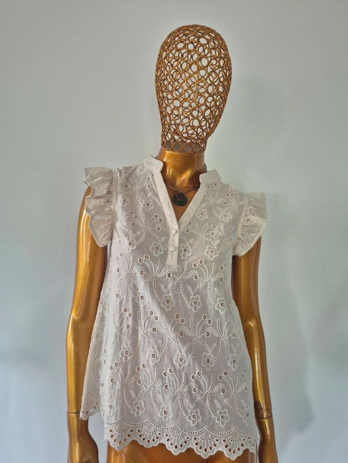 Blouse En Dentelle Femme Crème