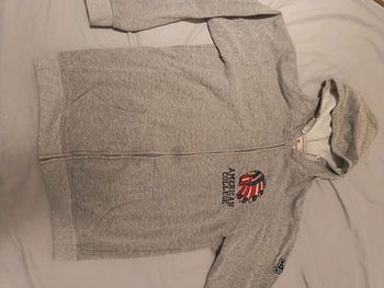 Sweat gris capuche zip 16 ans