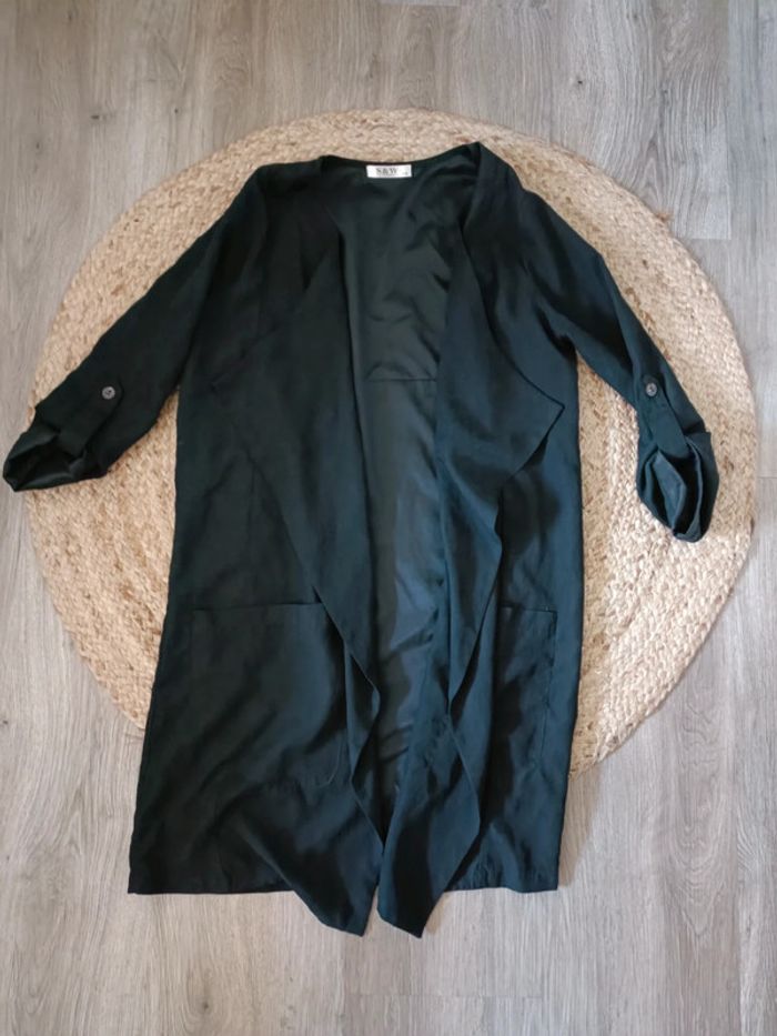 Veste longue légère noire