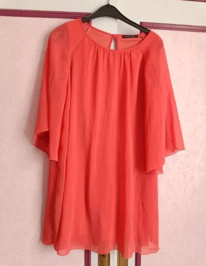 Robe corail " Atmosphère" T.38