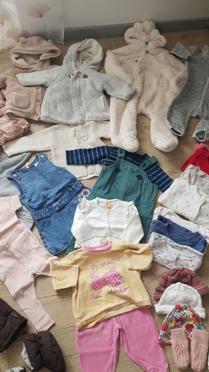 Lot de 6  mois bébé fille hiver - photo numéro 6