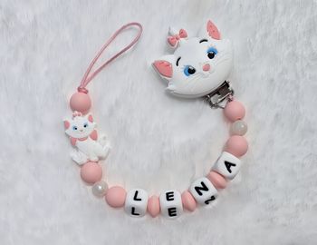 Attache sucette personnalisé en silicone marie