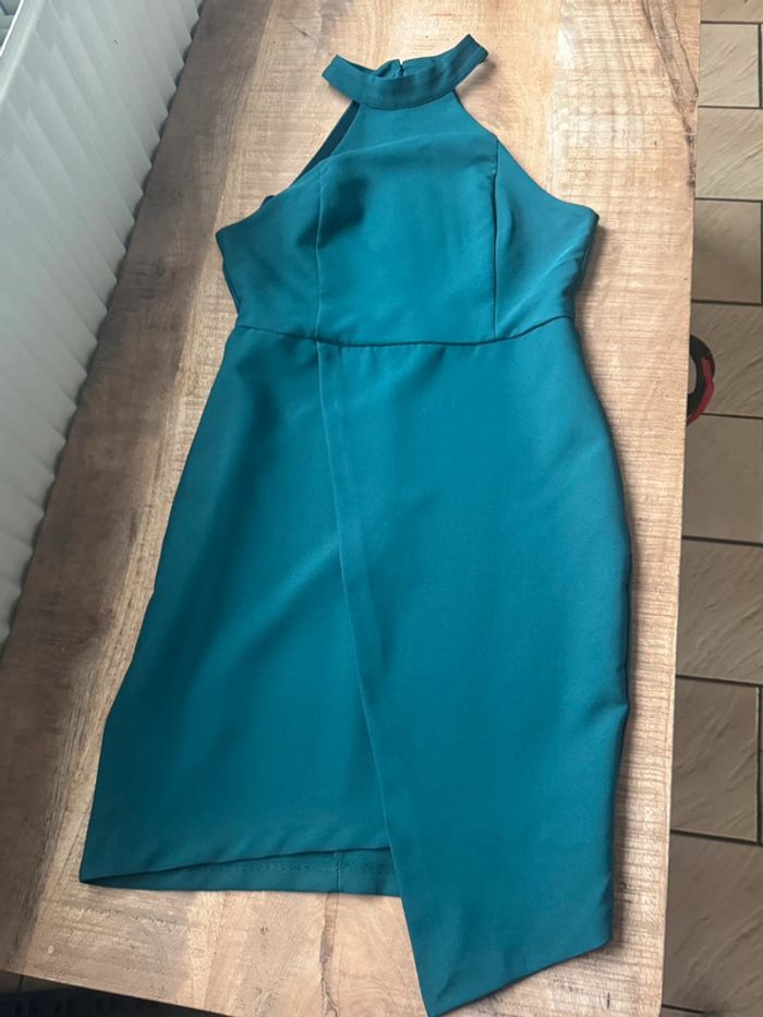 Robe moulante soirée émeraude 38