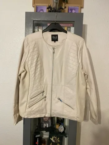 superbe veste simili cuir écru 46 M&S mode