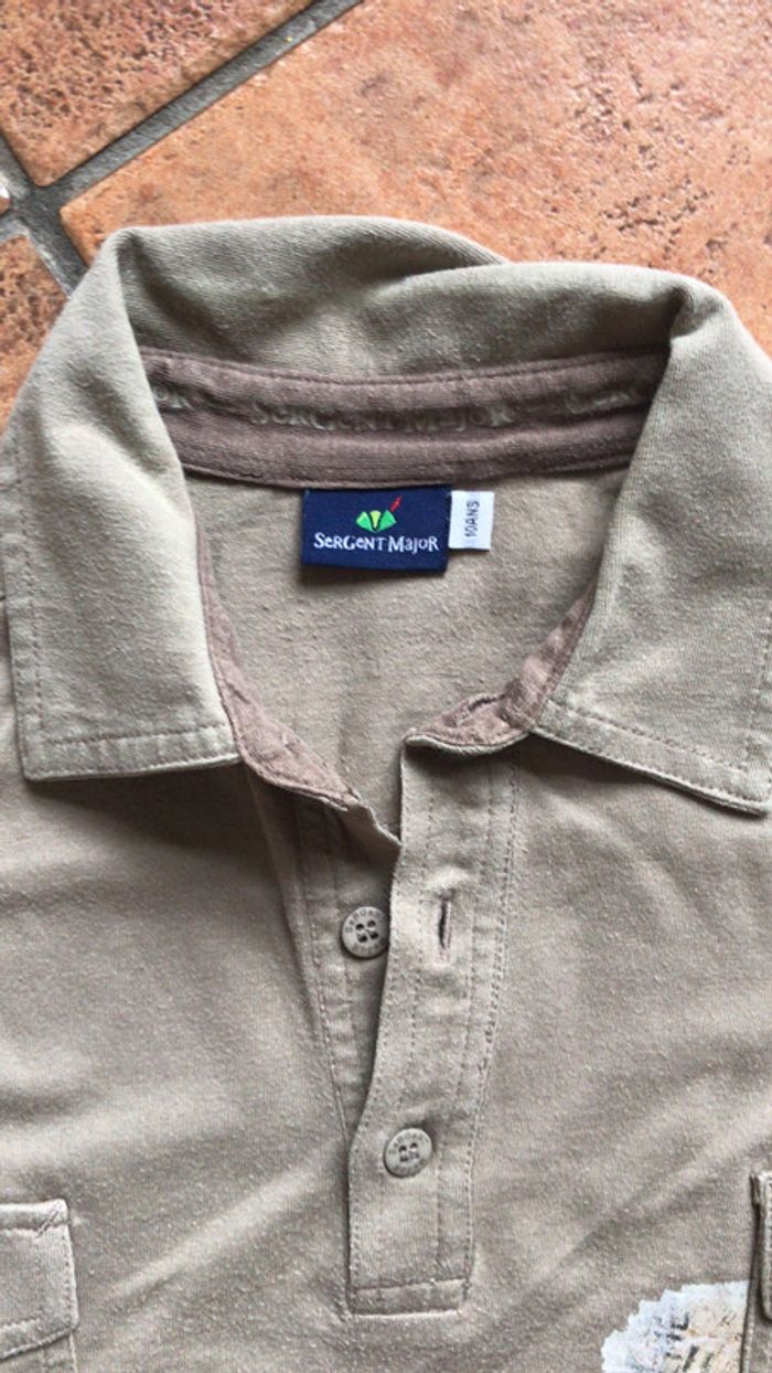 Sergent major t shirt manche longue taille 10 ans - photo numéro 3