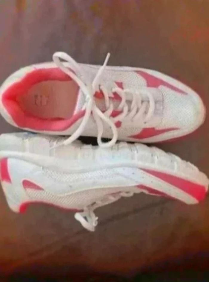 Tennis Femme - Blanc / Rose - 39 - photo numéro 3
