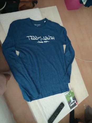 Tee shirt teddy smith bleu marine chiné M