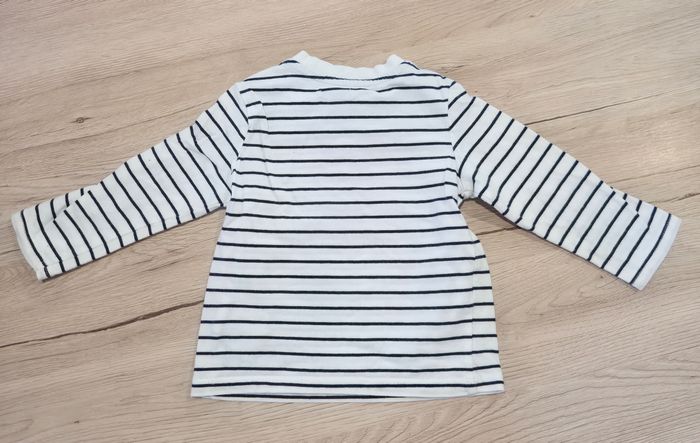 Tee-shirt manches longues marinière, Kiabi, 18 mois - photo numéro 2