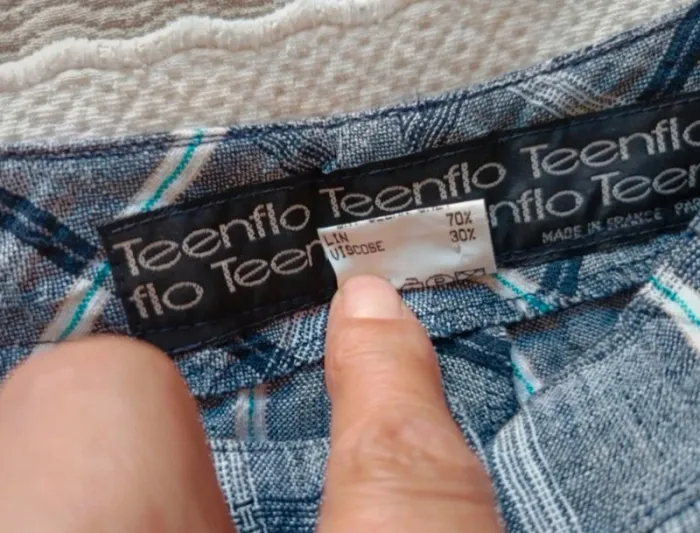 Pantalon Teenflo vintage neuf, jamais porté, taille haute, 70% lin, 30% viscose. - photo numéro 10