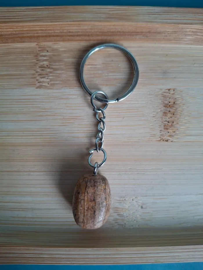 Lot de 2 Porte-clés en Jaspe Paysage - Idée Cadeau Unique ! - photo numéro 5