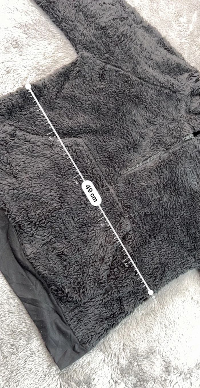 Pull sweat Polaire à capuche avec zip Fila noire – Taille L Homme - photo numéro 4