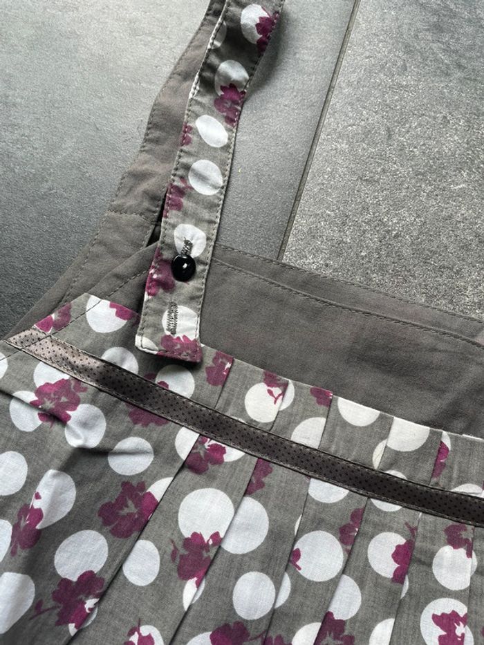 Top Hechter 36/38 taupe à fleurs violettes - photo numéro 2