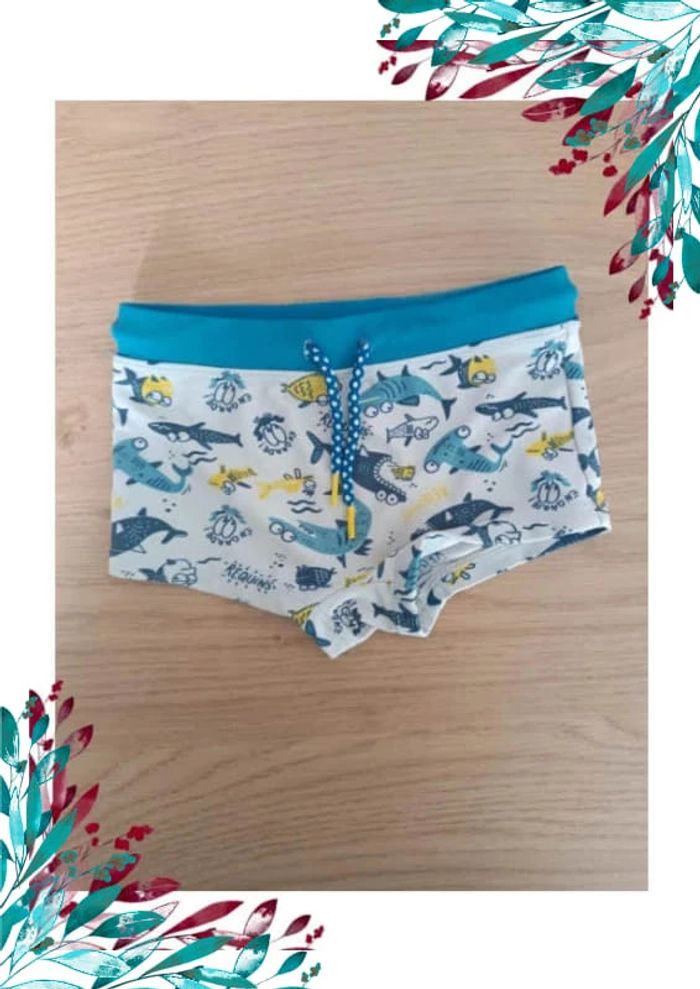 Maillot de bain boxer garçon 2-3 ans requins - photo numéro 2