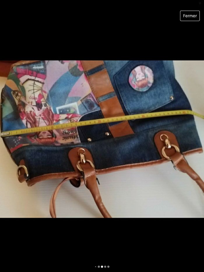 Sac à main jeans bon état - photo numéro 6