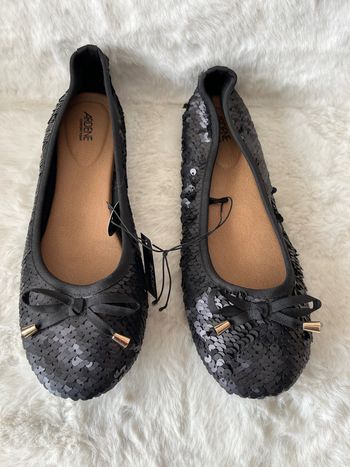 Ballerines noires à sequins pointure 37