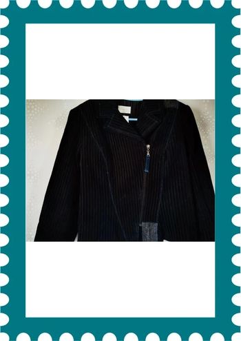 D2536 - veste zippée noire taille 44