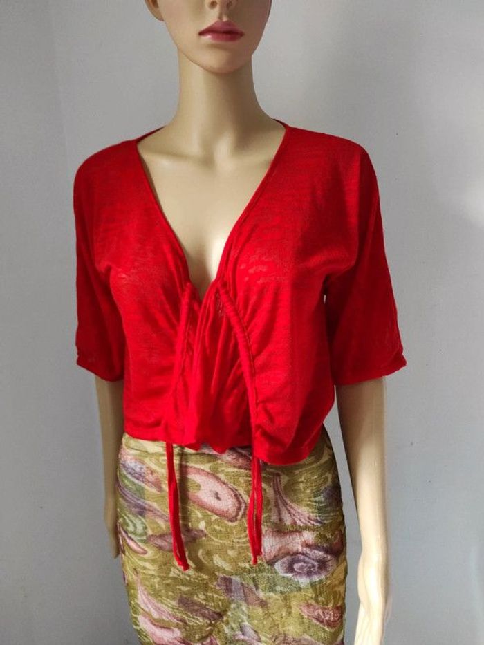 Gilet fin été orange