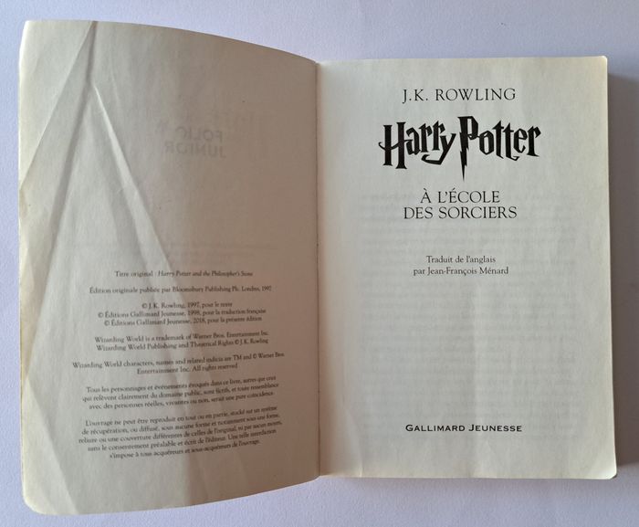 📚 Roman Harry Potter à l'Ecole des Sorciers JK Rowling Folio 2018 - photo numéro 2