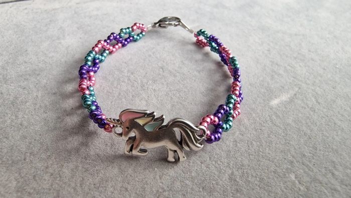 Bracelet multicolore licorne - photo numéro 3