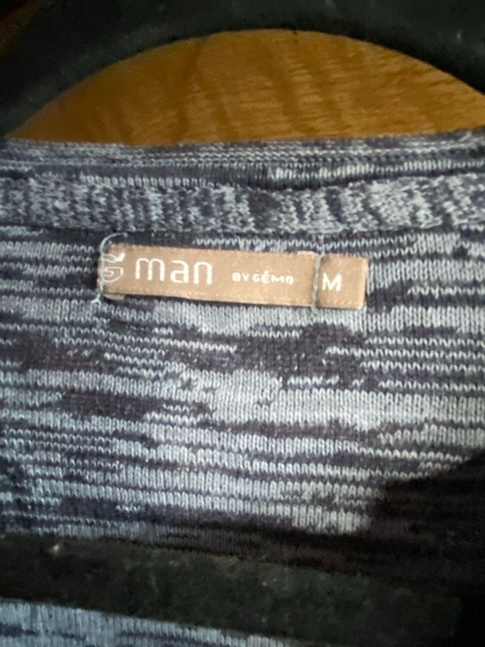 👕 Haut homme G-Man by Gémo – Taille M – Bleu chiné - photo numéro 2