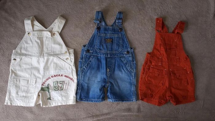 Lot Salopettes été garçon 12 mois