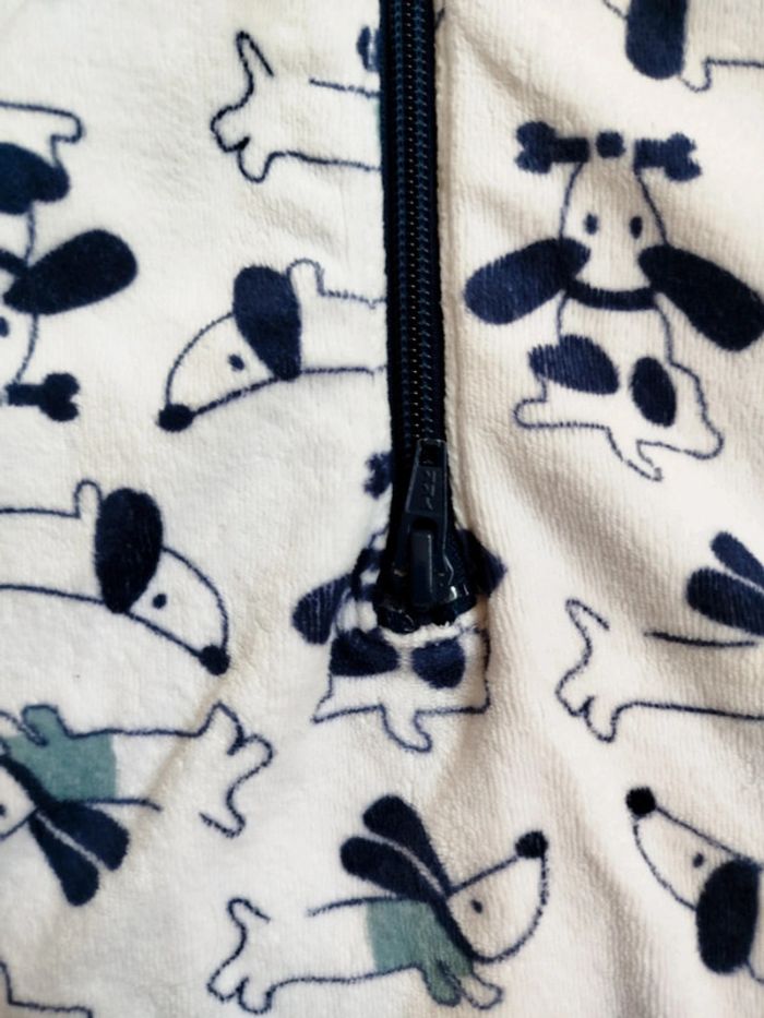 Gigoteuse bébé dort bien 0 a 6 mois garçon motif animaux chien bleu marine et blanche marque lupilu - photo numéro 3