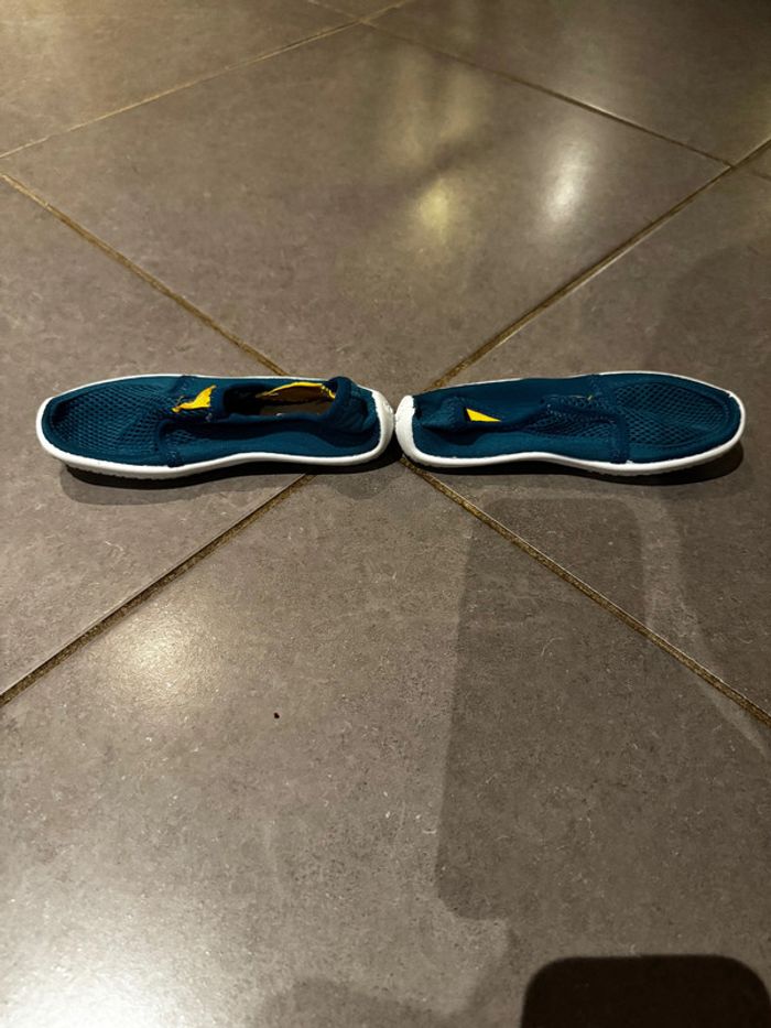 Chaussures aquatiques / de plage - Décathlon / Subéa - Bleu, vert & jaune - 28/29 - photo numéro 3