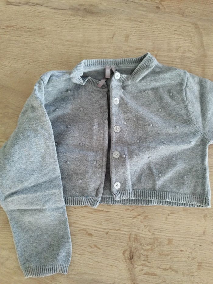Boléro 18 mois gris